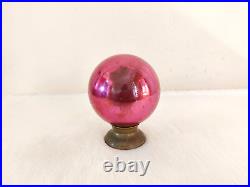Vintage Pink Glass 5.25 German Kugel Christmas Ornament Rare Party Props KU58