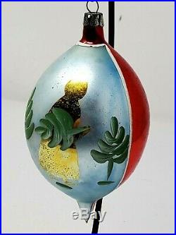 Vintage Poland Colorful Glass Christmas Ornaments Mica Hand Painted Box Of 12 QQ
