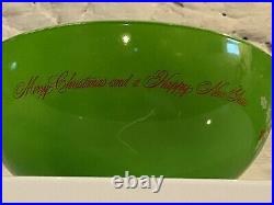 Vintage Pyrex Merry Christmas 2 1/2 Quart Bowl Cinderella 433 Red Green