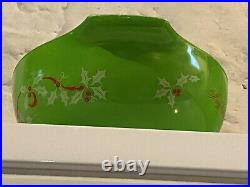 Vintage Pyrex Merry Christmas 2 1/2 Quart Bowl Cinderella 433 Red Green