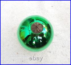 Vintage Rare Mint Green Glass German Kugel Christmas Ornament Decorative 3.25