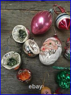 Vintage Retro Selection of Glass Christmas Baubles & Decorations Woolworths Xmas