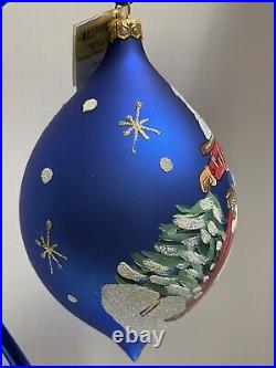Vintage SANTA'S HERALD Radko 6.5 Glass Ornament 1997 97-319-0 Italian Christmas