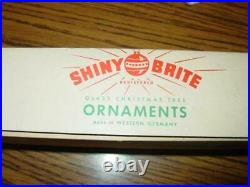 Vintage SHINY BRITE Western Germany- Mercury Glass Mica Ornament Tree Topper Box