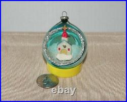 Vintage Shiny Brite Christmas Glass Diorama Ornaments (6) In Box