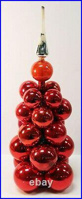 Vintage Shiny Brite Cluster Christmas Tree Centerpiece 1950's Red USA Made