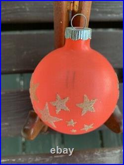 Vintage Shiny Brite Glo In The Dark Glass Christmas Ornaments 6 No Original Box