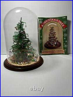 Vintage Westrim Beaded Christmas Tree GLASS DOME 14