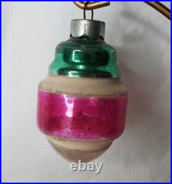 Vtg Early Shiny Brite Glass Ornaments 12 Mixed Tornado Lantern Unsilvered Mica