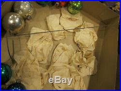 Vtg Mercury Glass Ornament Centerpiece Christmas Tree Ball Kit Mini Topper Spire